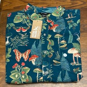 Men’s Unisex Med Mushroom Botanical SS Shirt NEW
